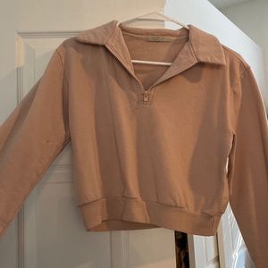 Pink cropped pullover